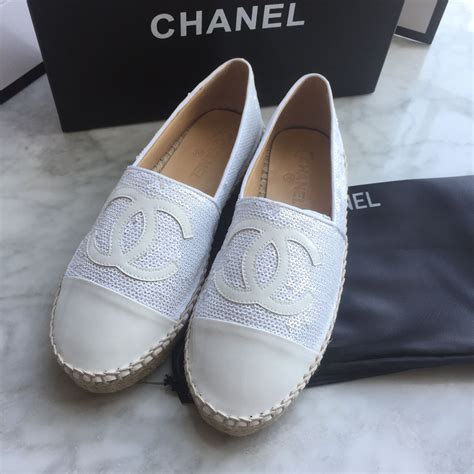 chanel alpargata|chanel espadrilles white and black.